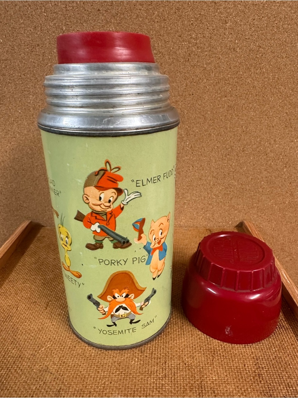 Retro Vinatge Looney Tunes Cartoon Insulated Thermos with Lid